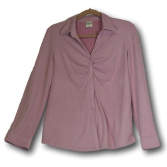 Motherhood Faux Brushed Suede Dusty Pink Blouse S - Picture 1 of 1